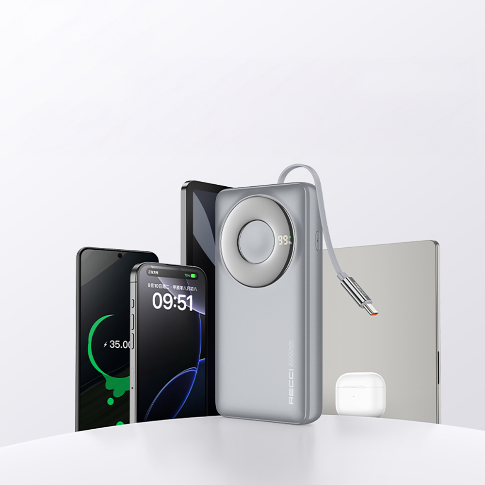 Recci RPB-P72 Fast Charging Type-C Wired Power Bank 65W 20,000mAh - 8