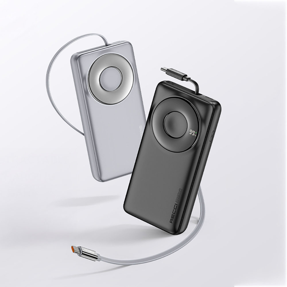 Recci RPB-P72 Hızlı Şarj Özellikli Type-C Kablolu Powerbank 65W 20.000mAh - 5