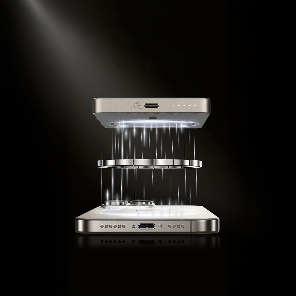 Recci RPB-W36 Ultra İnce PD 20W Hızlı Şarj Özellikli Wireless Powerbank 15W 10000mAh - 6