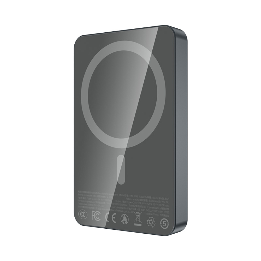 Recci RPB-W36 Ultra Slim PD 20W Fast Charging Wireless Powerbank 15W 10000mAh - 7