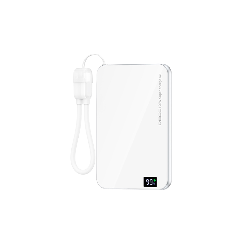 Recci RPB-W41 PD 20W Ultra Slim Fast Charging Type-C Cable Power Bank 15W 5000mAh - 3