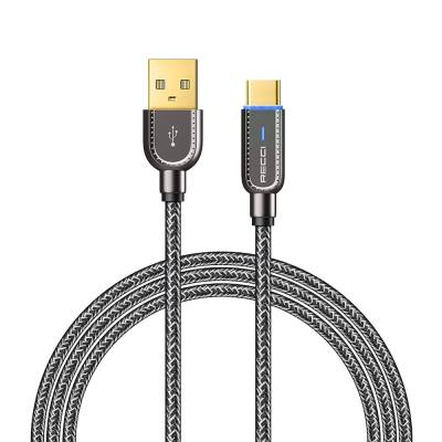 Recci RS02C Smart Power-Off Series Fast Charge USB-A To Type-C Cable 1M Black