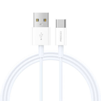 Recci RS06C USB-A to Type-C 3A Fast Charging Data and Charging Cable 1M White