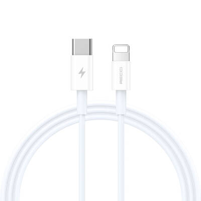 Recci RS06CL Type-C to Lightning PD 20W Fast Charging Data and Charging Cable 1M White