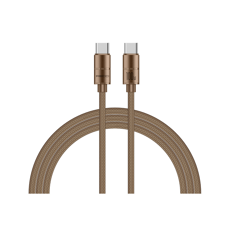 Recci RS08CC Warrior Series Type-C to Type-C 100W Fast Charging Data and Charging Cable 1.2M - 2