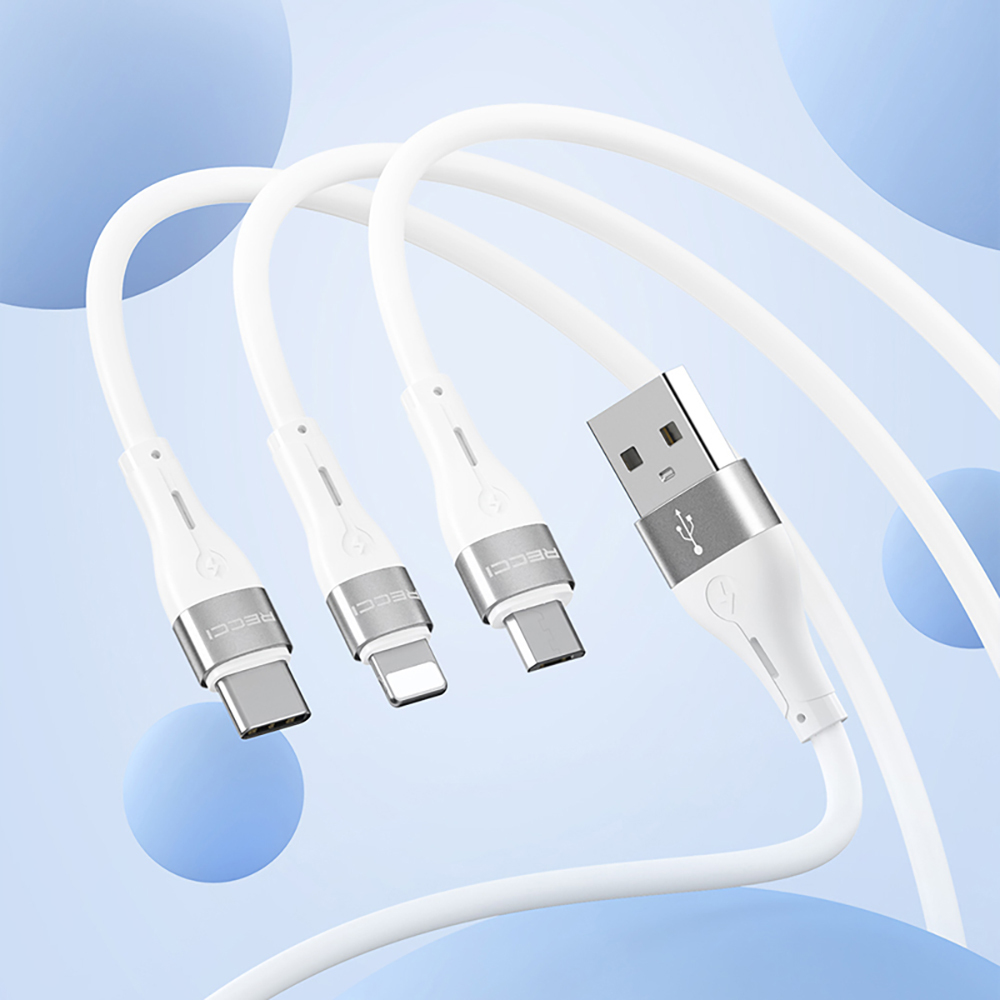 Recci RS11C Swift Series USB-A to Type-C 3A Fast Charging Data and Charging Cable 1M - 5