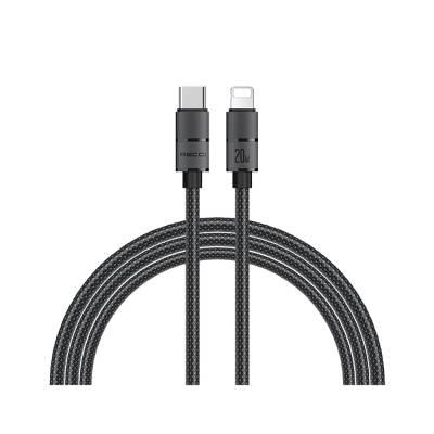 Recci RS12CL Warrior Series 20W Fast Charging Type-C To Lightning PD Cable 2M Grey