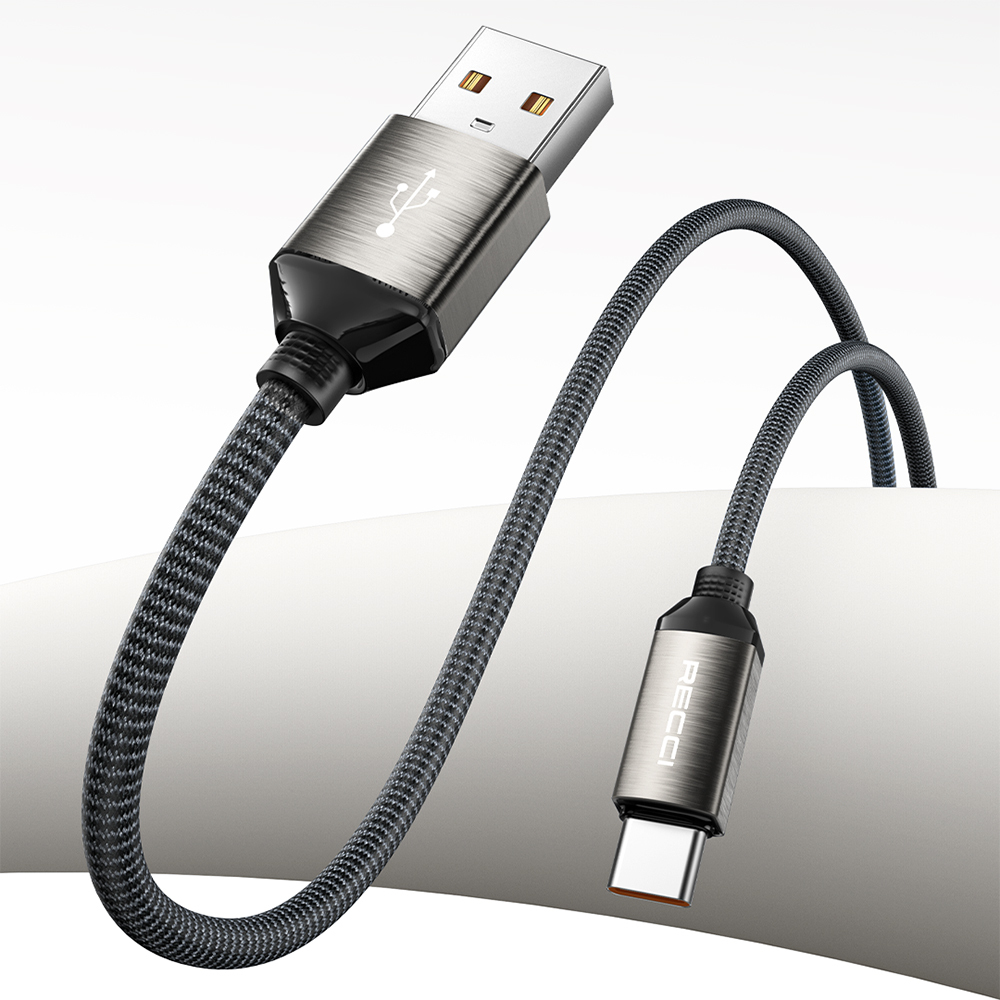 Recci RS35C USB-A to Type-C Braided Design Fast Charging Data and Charging Cable 1M - 3