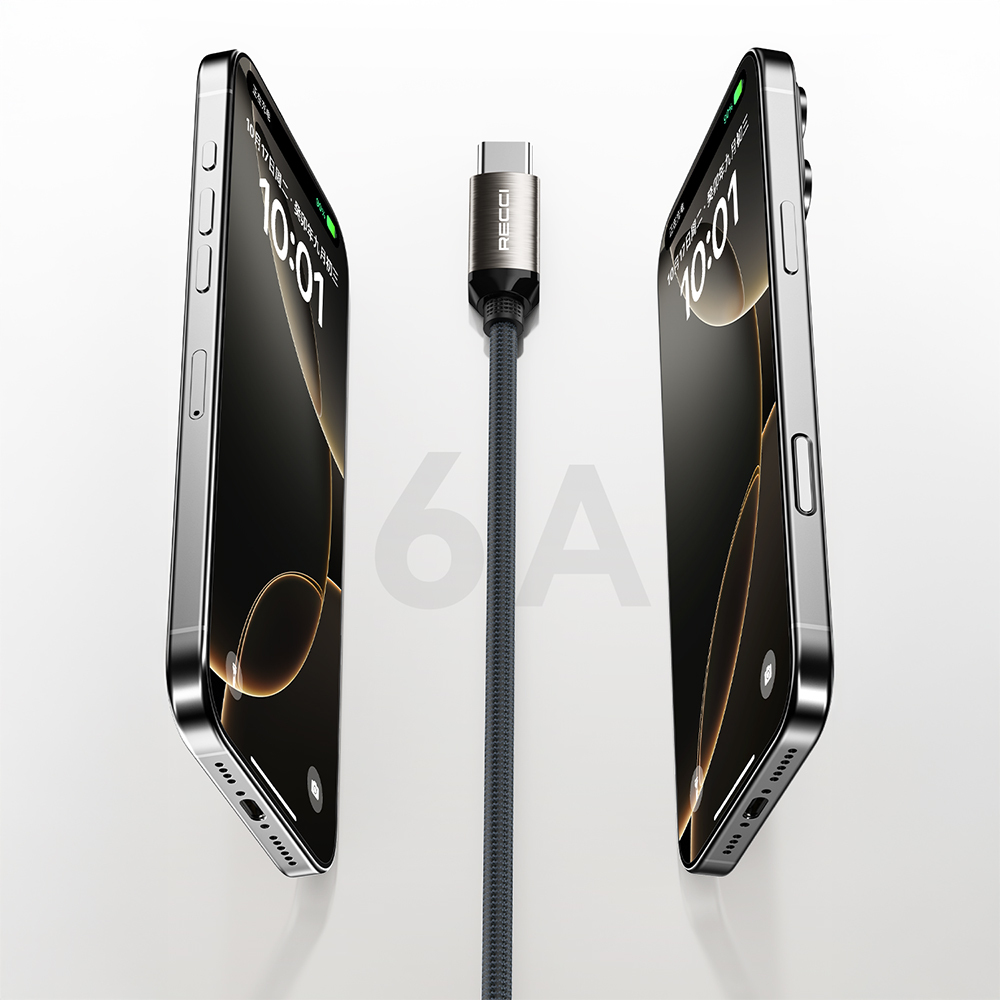 Recci RS35C USB-A to Type-C Braided Design Fast Charging Data and Charging Cable 1M - 4