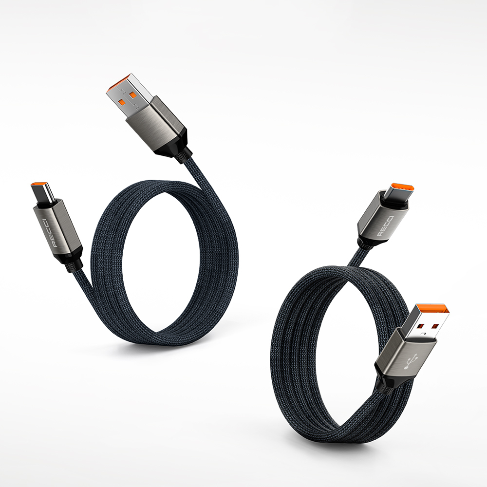 Recci RS35C USB-A to Type-C Braided Design Fast Charging Data and Charging Cable 1M - 5