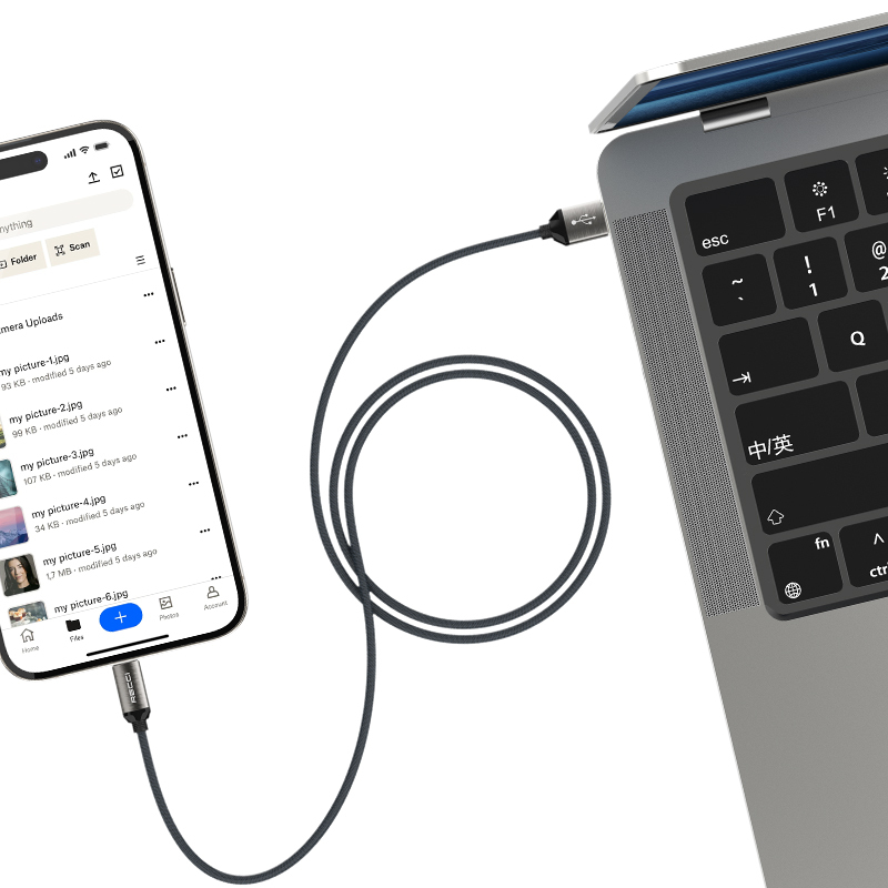 Recci RS35C USB-A to Type-C Braided Design Fast Charging Data and Charging Cable 1M - 9