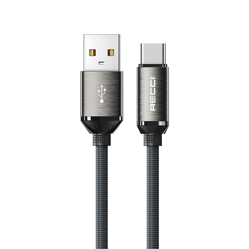 Recci RS35C USB-A to Type-C Braided Design Fast Charging Data and Charging Cable 1M - 2