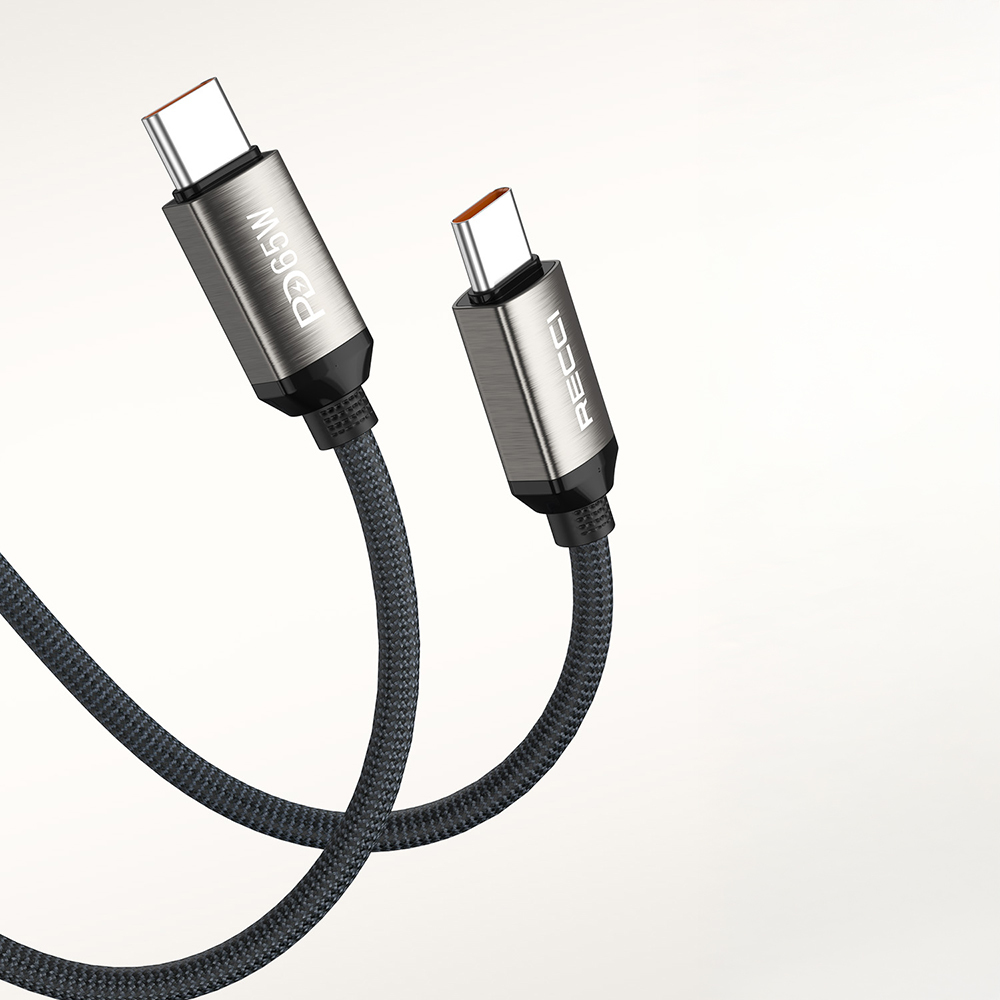 Recci RS35CC Type-C to Type-C PD 65W Braided Design Fast Charging Data and Charging Cable 1M - 3