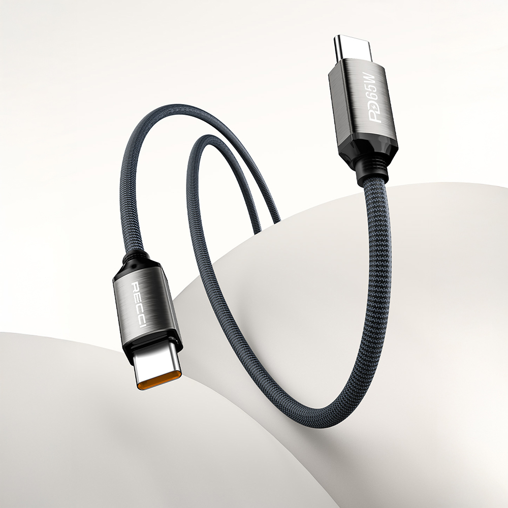 Recci RS35CC Type-C to Type-C PD 65W Braided Design Fast Charging Data and Charging Cable 1M - 4