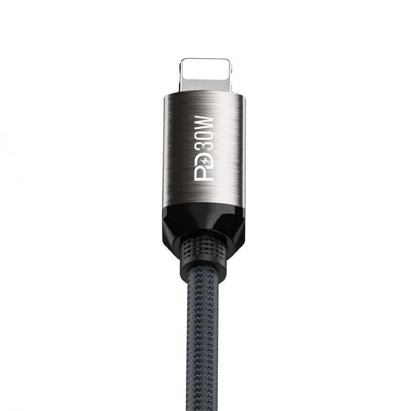 Recci RS35CL Type-C to Lightning PD 30W Braided Design Fast Charging Data and Charging Cable 1M - 3