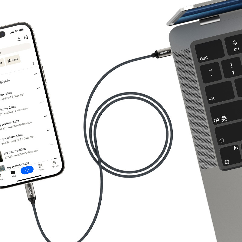 Recci RS35CL Type-C to Lightning PD 30W Braided Design Fast Charging Data and Charging Cable 1M - 11