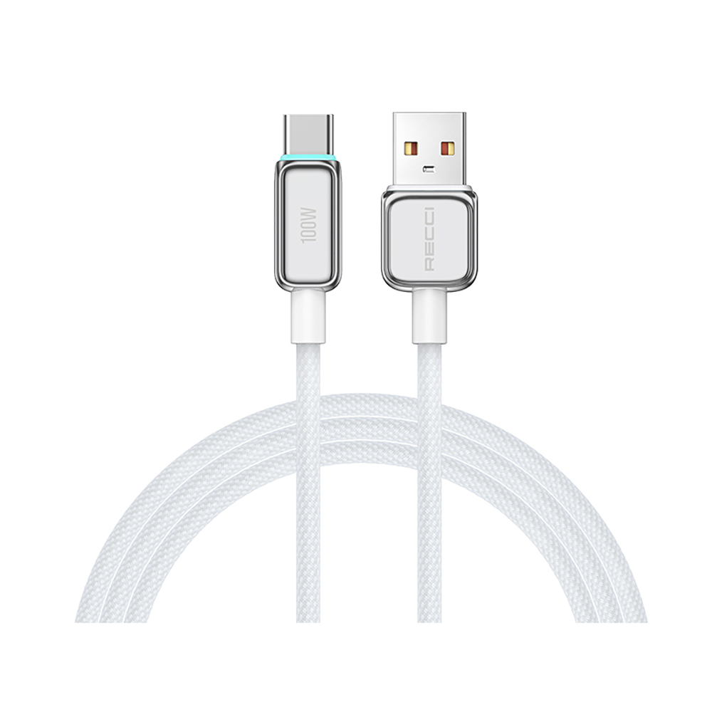Recci RS42C Lamp Display Serisi USB-A to Type-C 100W Hızlı Şarj Özellikli Data ve Şarj Kablosu 1.5M - 3