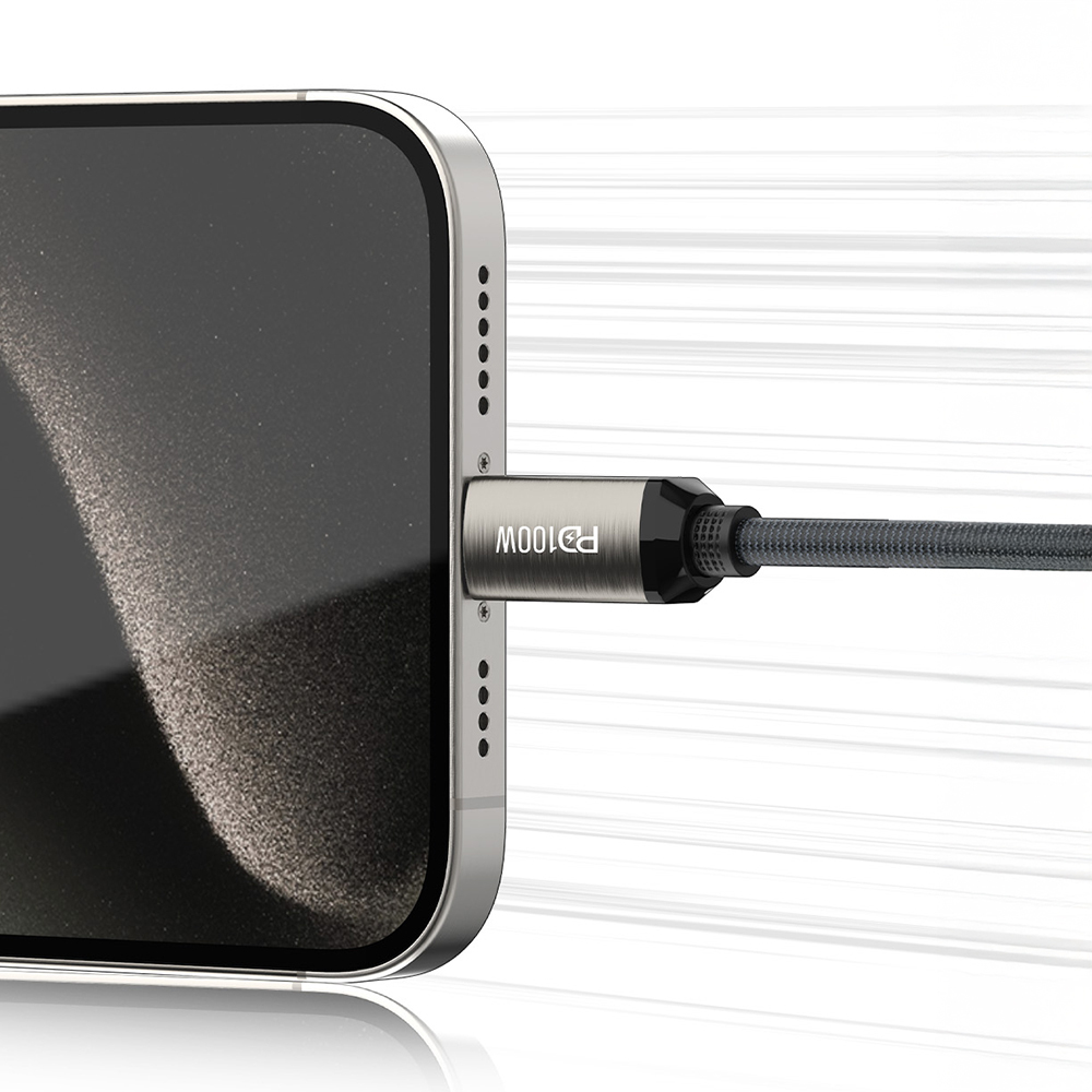 Recci RS45CC Type-C to Type-C PD 100W Braided Design Fast Charging Data and Charging Cable 1M - 6