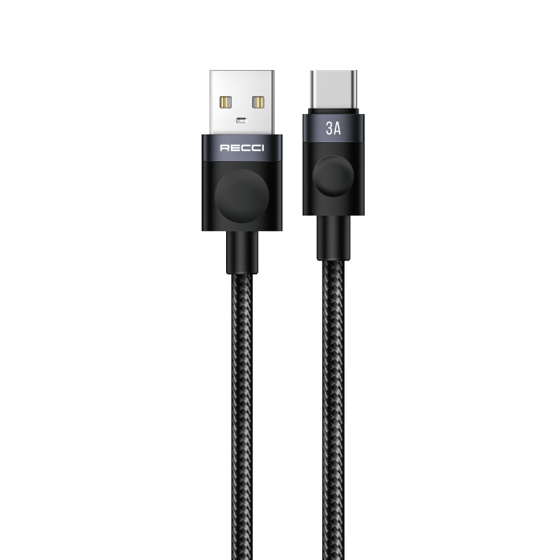 Recci RS50C USB-A to Type-C Braided Design Fast Charging Data and Charging Cable 1M - 2