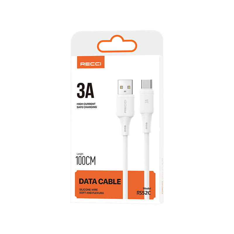 Recci RS52C USB-A to Type-C 3A Fast Charging Data and Charging Cable 1M - 6