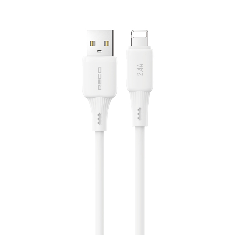 Recci RS52L USB-A to Lightning 2.4A Fast Charging Data and Charging Cable 1M - 2