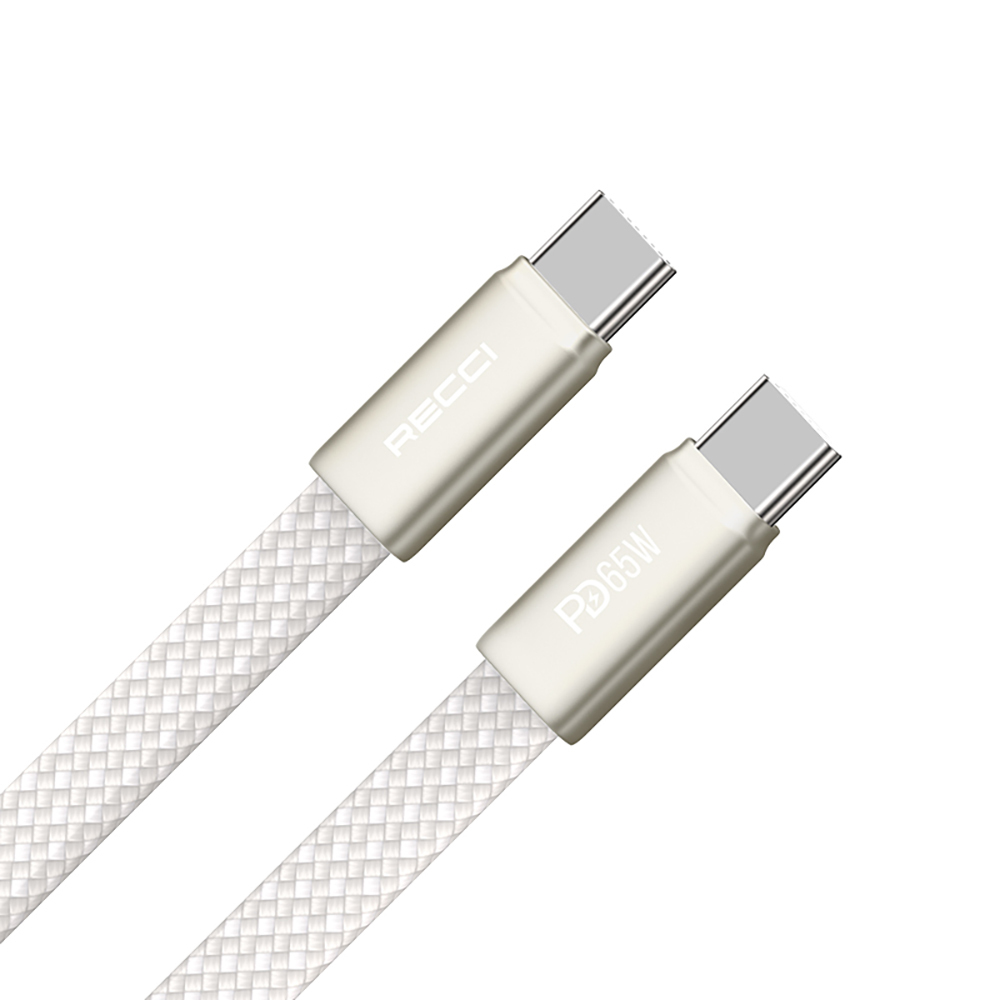 Recci RS55CC Type-C to Type-C PD Fast Charging Data and Charging Cable 65W 1M - 5