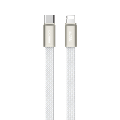 Recci RS55CL Type-C to Lightning PD Fast Charging Data and Charging Cable 30W 1M White