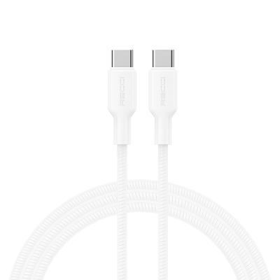 Recci RS56CC Type-C to Type-C PD Fast Charging Data and Charging Cable 100W 1.2M White