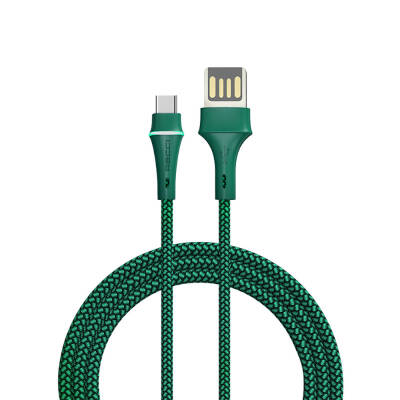 Recci RTC-N19C Genbu Series USB-A to Type-C 3A Fast Charging Charging and Data Cable 1M Green