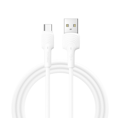 Recci RTC-N26C USB-A to Type-C Hızlı Şarj Özellikli Data ve Şarj Kablosu 1M Beyaz