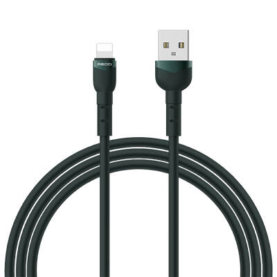 Recci RTC-N35L 100cm Lightning to USB-A Cable with Fast Charging Green