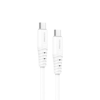 Recci RTC-P09CC Silicone Series 65W Fast Charging Type-C To Type-C PD Cable 1.5M White