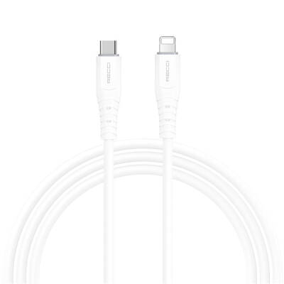 Recci RTC-P09CL Silicone Series 20W Fast Charging Type-C To Lightning PD Cable 1.5M White