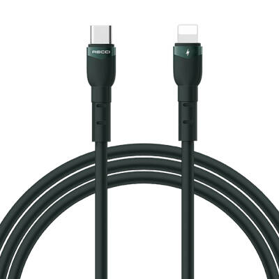 Recci RTC-P35CL 100cm Type-C to Lightning Cable with Fast Charging Green