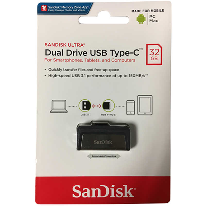 Sandisk Dual Drive 32 GB Type-C OTG Flash Disk OTG DiÄŸer