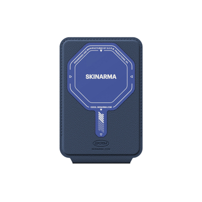 Skinarma Axis Serisi Foldable Stand Özellikli Deri Tasarımlı Kartlık Lacivert