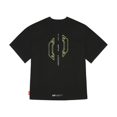 Skinarma Cypher Kısa Kollu Oversize Unisex Bisiklet Yaka Tişört Large