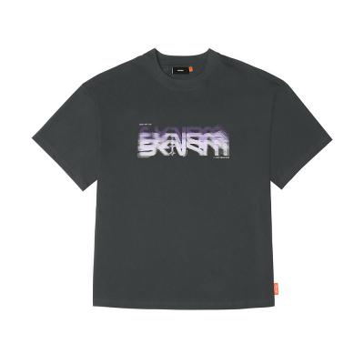 Skinarma Glitch Short Sleeve Oversize Unisex Crew Neck Grey T-Shirt X Large