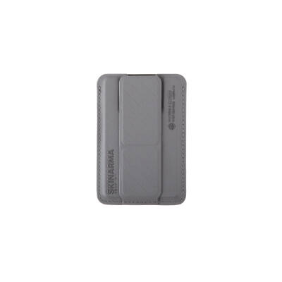 SkinArma Kado 2 Chamber Card Holder with Magnetic Stand Grey