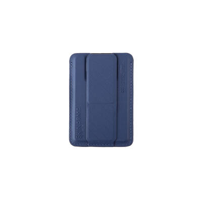 SkinArma Kado 2 Hazneli Magnetik Standlı Kartlık Mavi