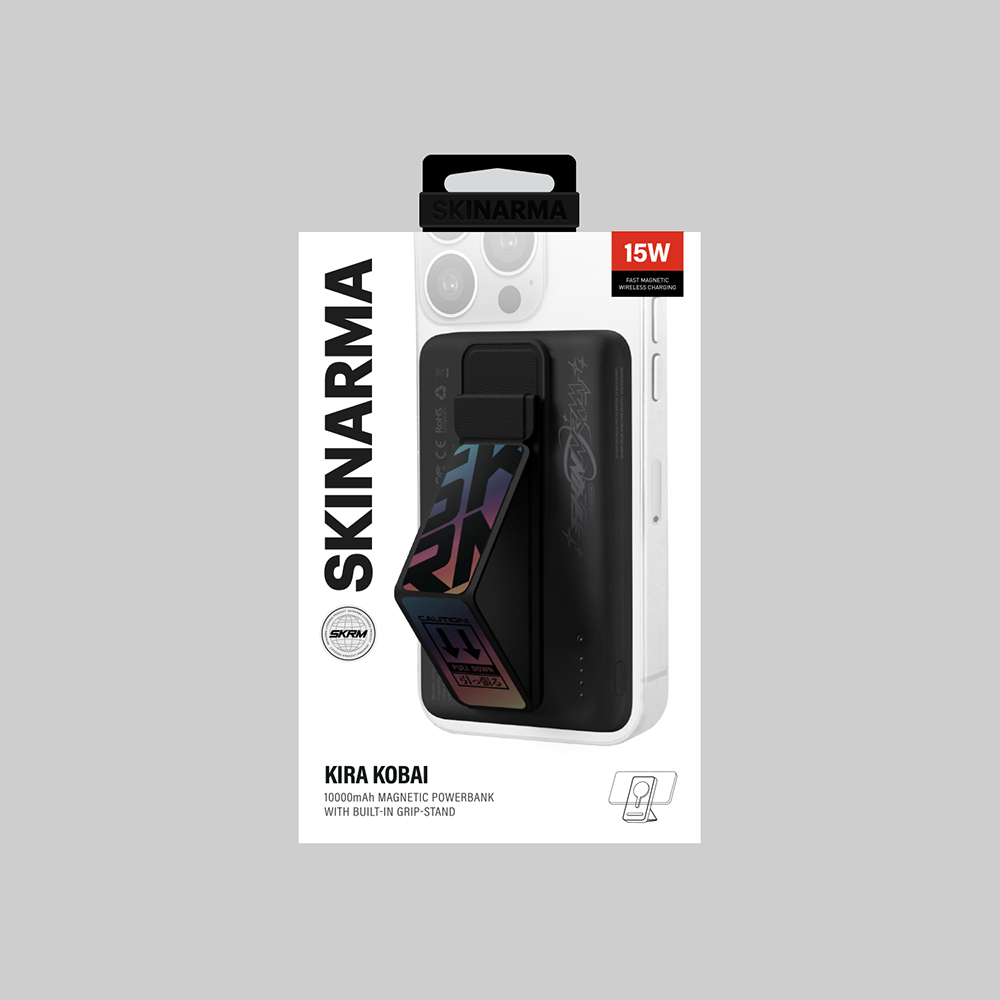 Skinarma Kira Kobai Holografik Tasarımlı Standlı Wireless ve PD Hızlı Şarj Özellikli Powerbank 20W 10000mAh - 5