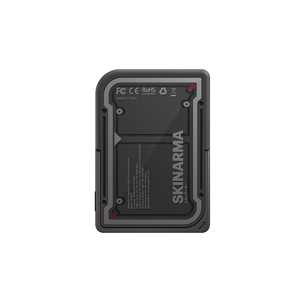 Skinarma Nexus Mecha Kablosuz ve PD Hızlı Şarj Özellikli Metal Standlı Taşınabilir Powerbank 20W 5000mAh - 1
