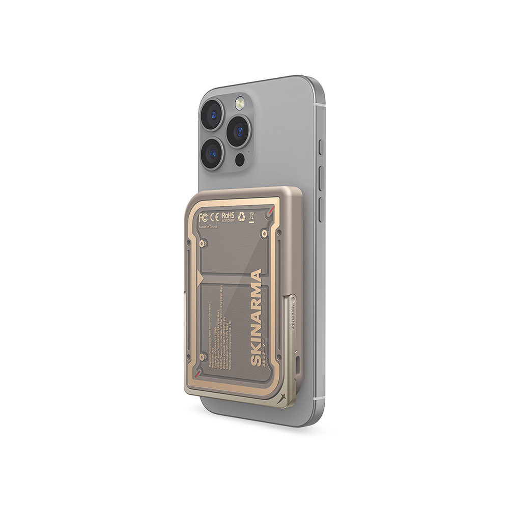 Skinarma Nexus Mecha Kablosuz ve PD Hızlı Şarj Özellikli Metal Standlı Taşınabilir Powerbank 20W 5000mAh - 9