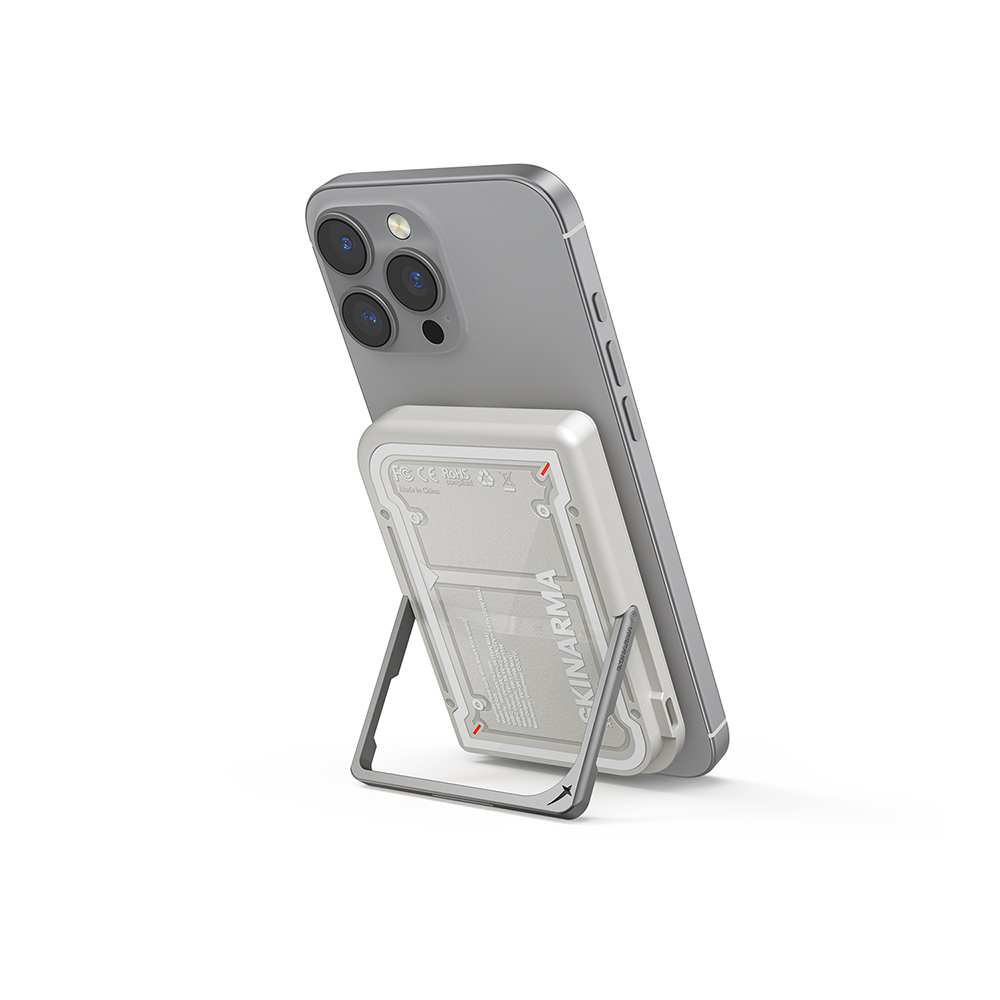 Skinarma Nexus Mecha Kablosuz ve PD Hızlı Şarj Özellikli Metal Standlı Taşınabilir Powerbank 20W 5000mAh - 12