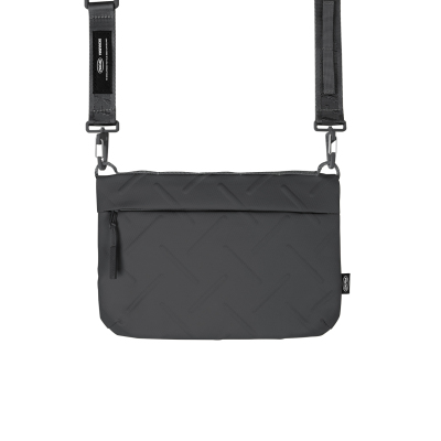 Skinarma Satchel Juno Desenli Naylon Scout Bilek Askı Kayışlı Aksesuar Çantası Gri