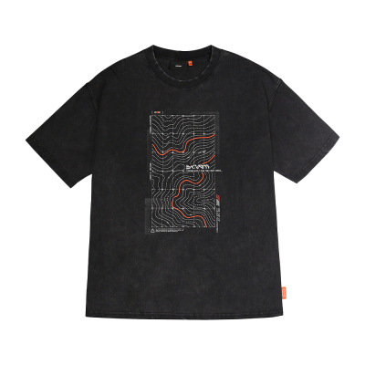 Skinarma Sonar Kısa Kollu Oversize Unisex Bisiklet Yaka Siyah Tişört X Large