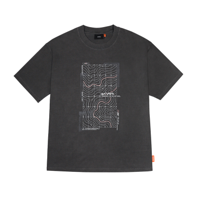 Skinarma Sonar Short Sleeve Oversize Unisex Crew Neck Grey T-Shirt X Large