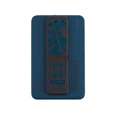 SkinArma Spunk Portable Wireless Charger and PD Fast Charge Powerbank 15W 5000mAh Blue