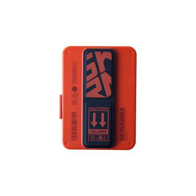 SkinArma Spunk Series PU Leather Card Holder With Stand Orange