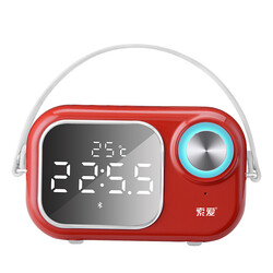 Soaiy E16 Bluetooth Speaker Hoparlör Kırmızı